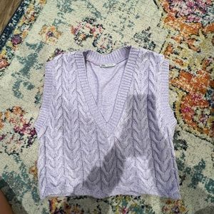 Zara Lilac Purple Sweater Vest
